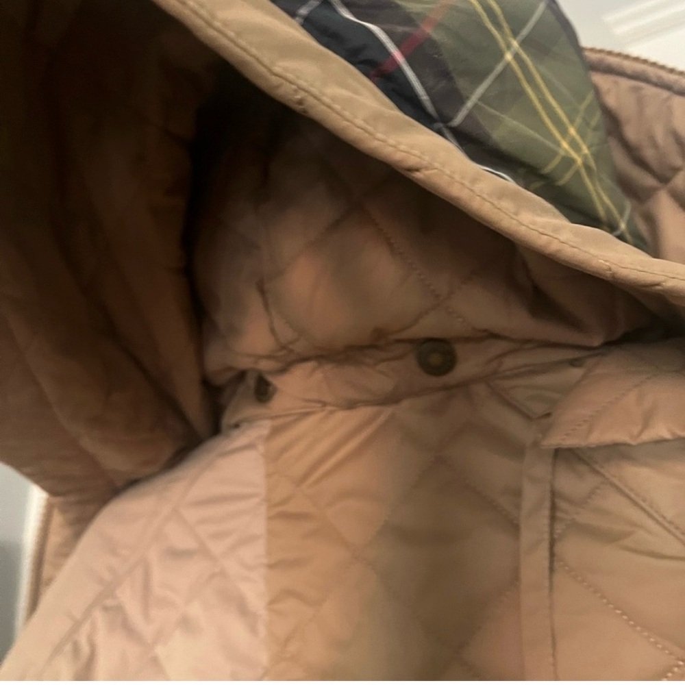 Barbour GANNI Plaid Jacket with Green Brand Label - Picture 5 of 5